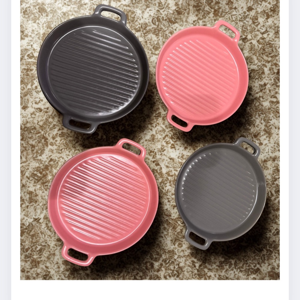 Pink and Gray Baking Dish Set